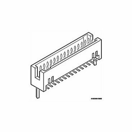 FCI Board Connector, 60 Contact(S), 2 Row(S), Male, Straight, 0.05 Inch Pitch, Surface Mount Terminal,  87401-130